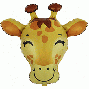 Cute Giraffe Face Jungle Safari Supershape Balloon
